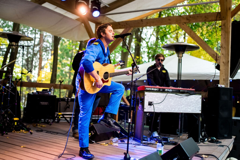 Tommy and the High Pilots on stage at Stone Family Field Trip at the Zephyr Lodge Liberty Lake.