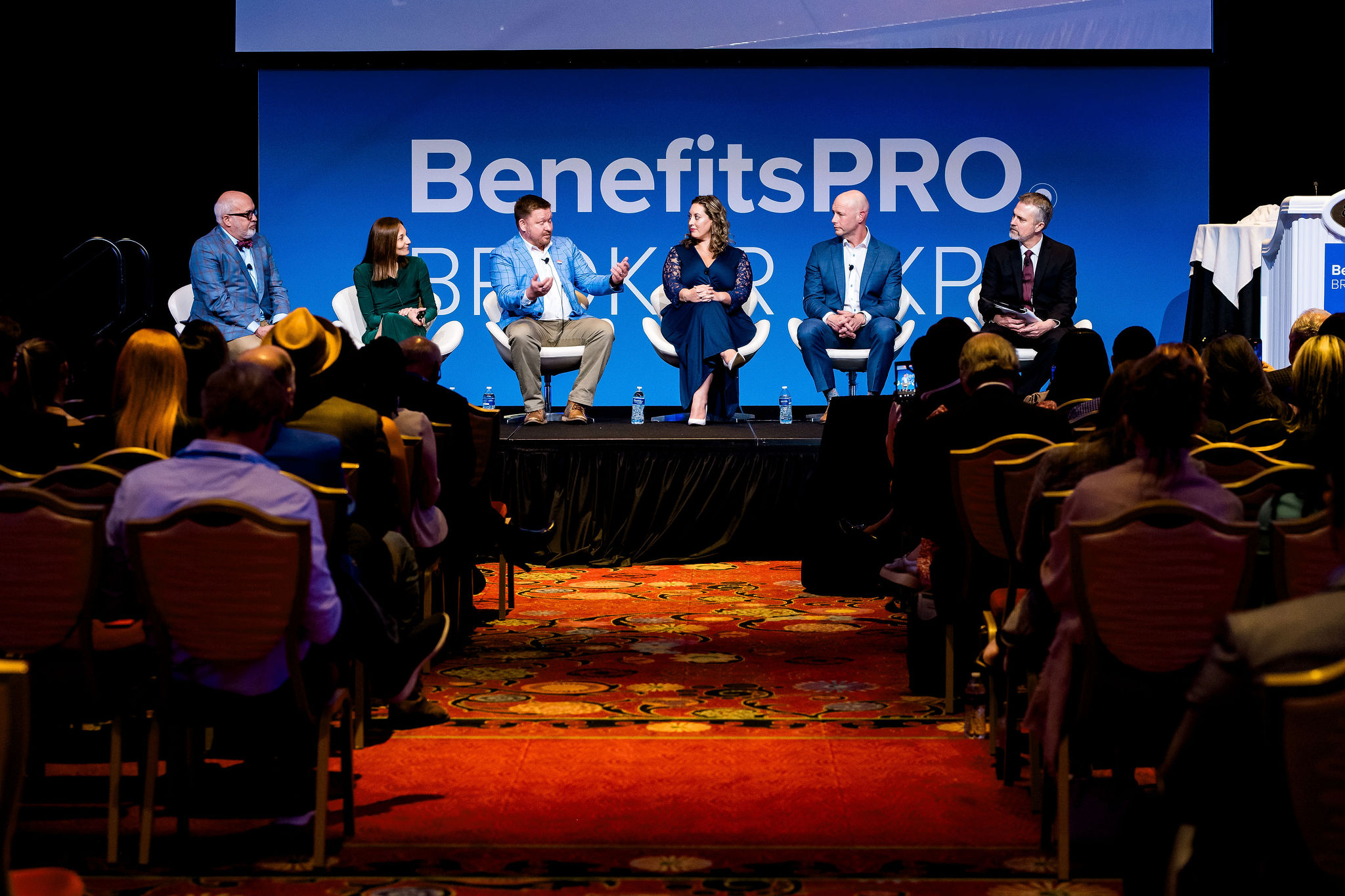 Corporate Event Photography of a panel at the Encore Boston Harbor