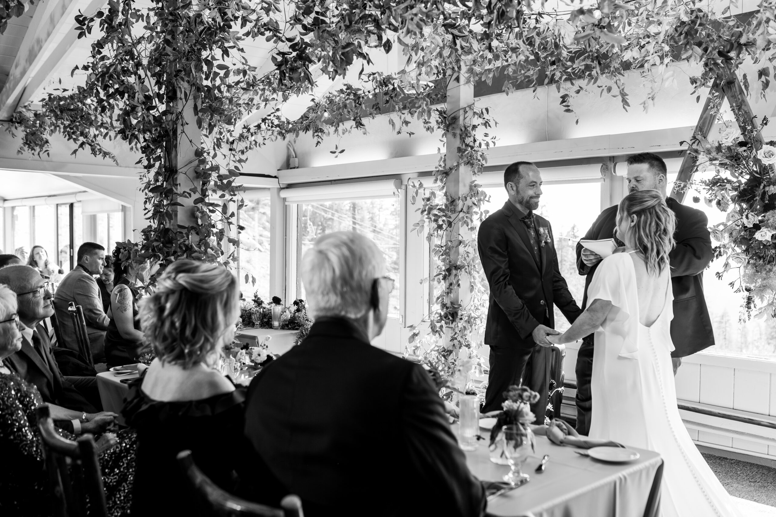 Heavenly-Ski-Resort-Wedding-520 Wedding ceremony photos from the interior of a building