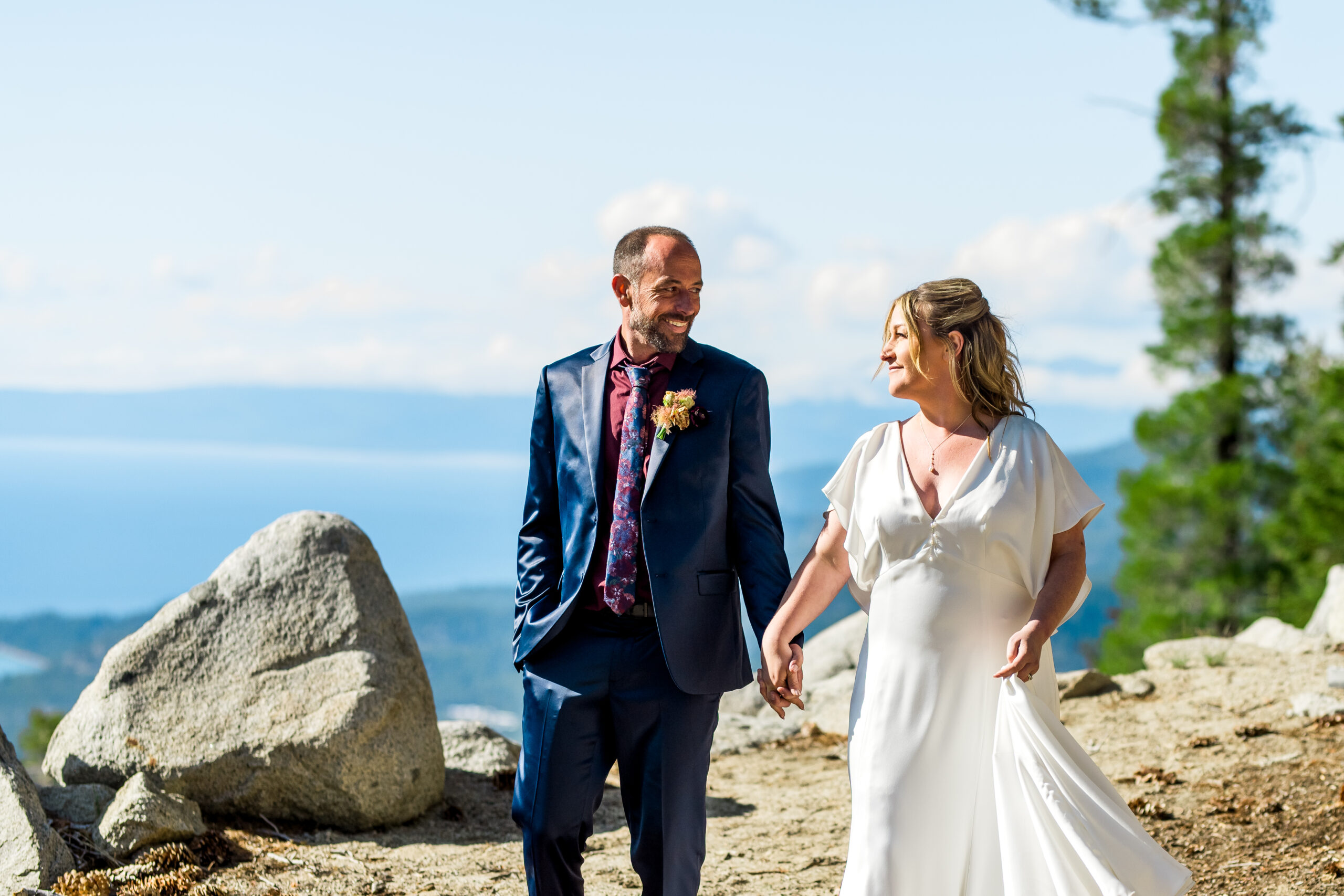 Mountain wedding portraits in Lake Tahoe