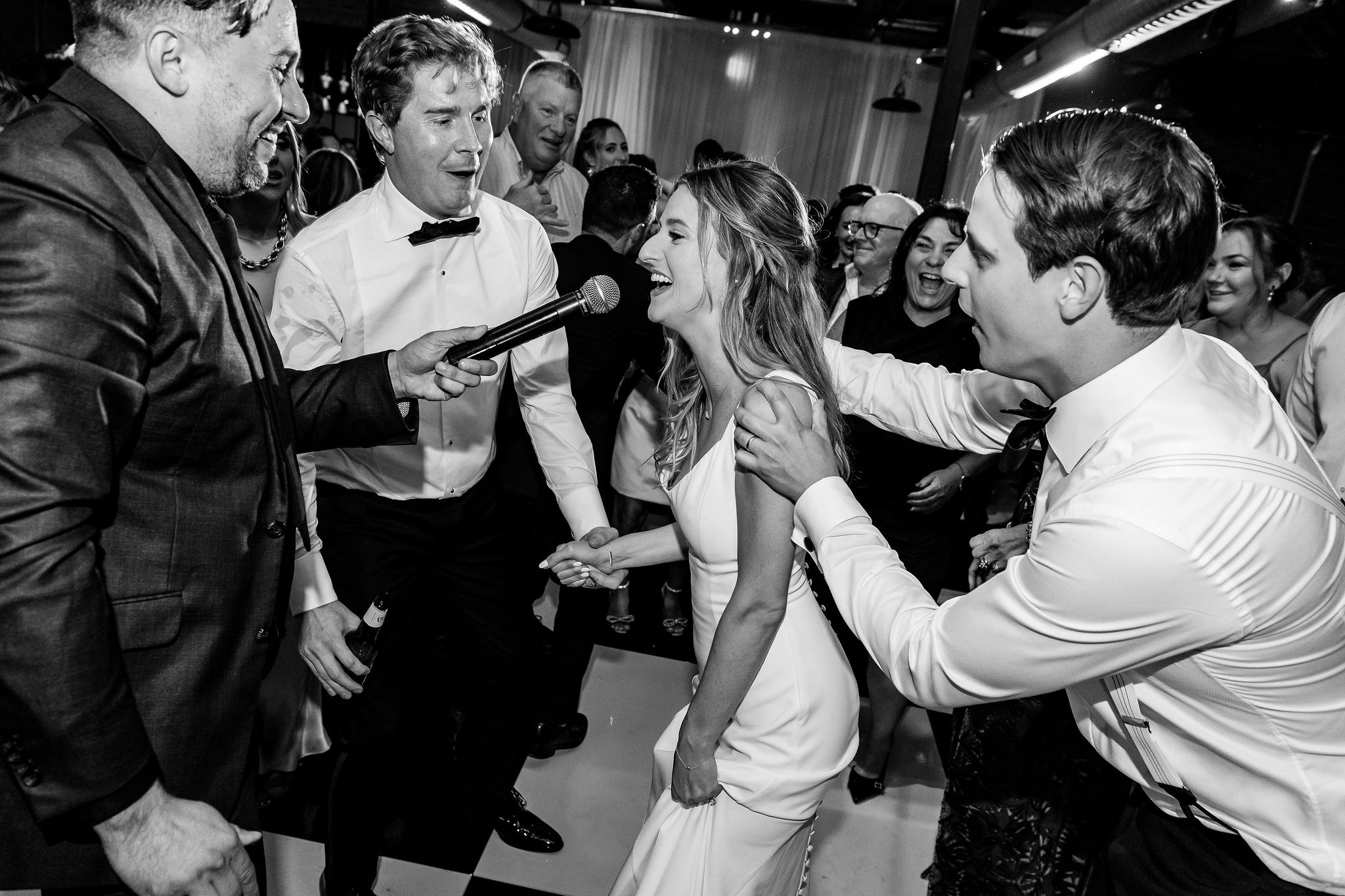 Chicago-Wedding-Photographer-1719 Wedding reception photos at Morgan Manufacturing in Chicago.