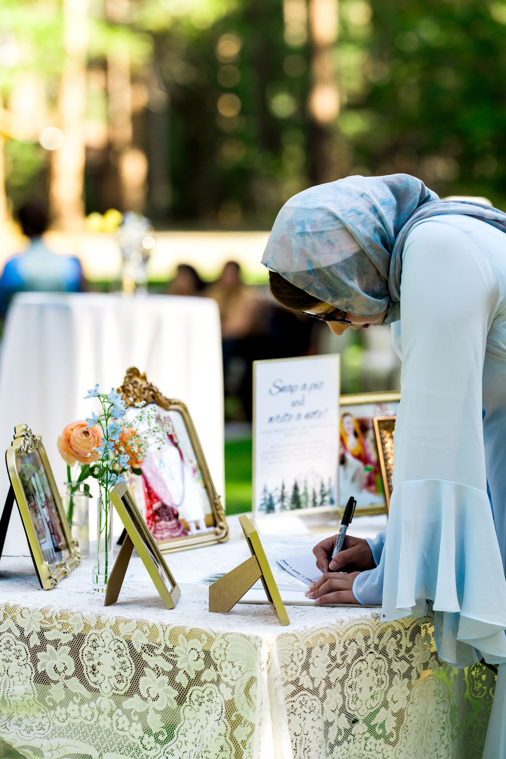 Wedding cocktail hour at Valhalla Estate