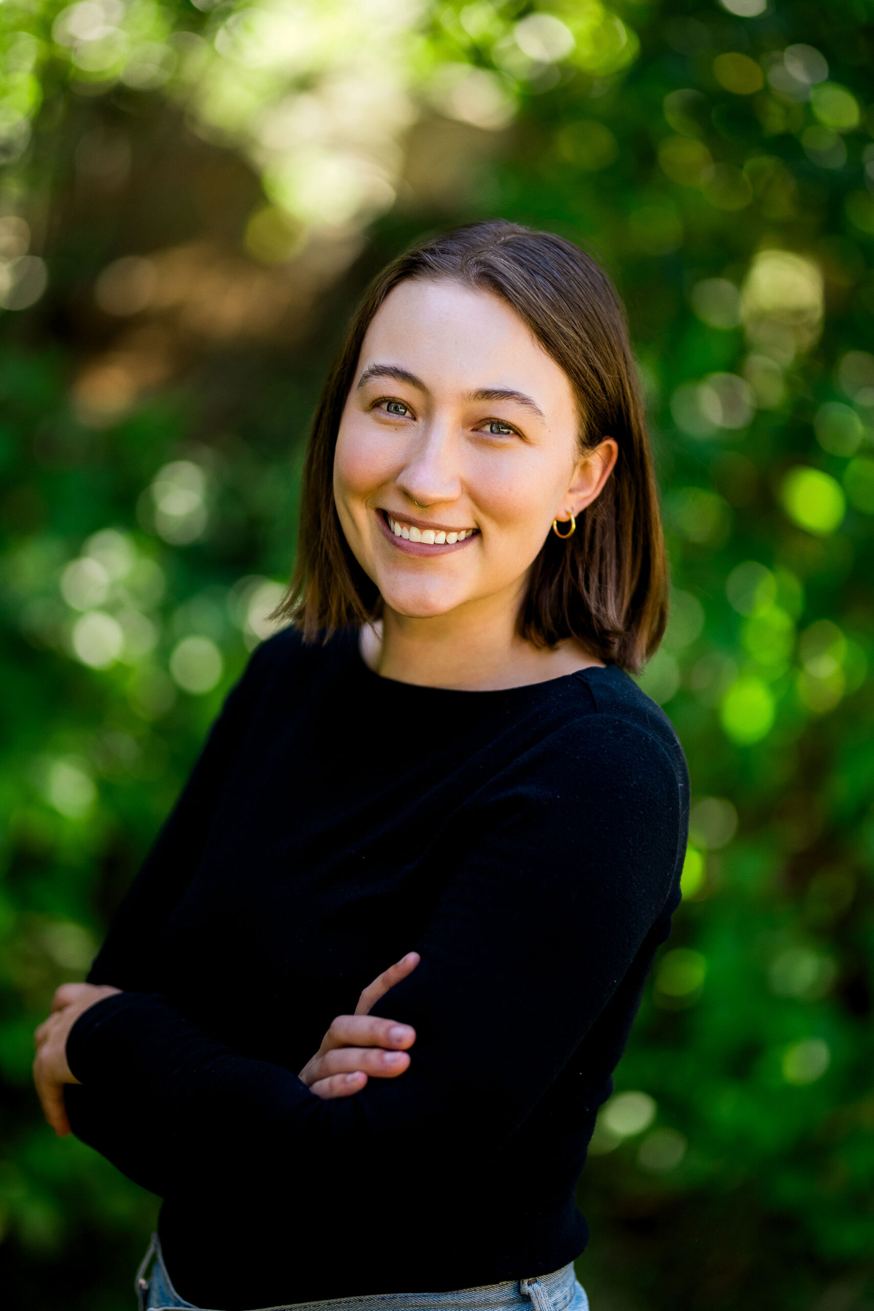 outdoor natural light headshot station