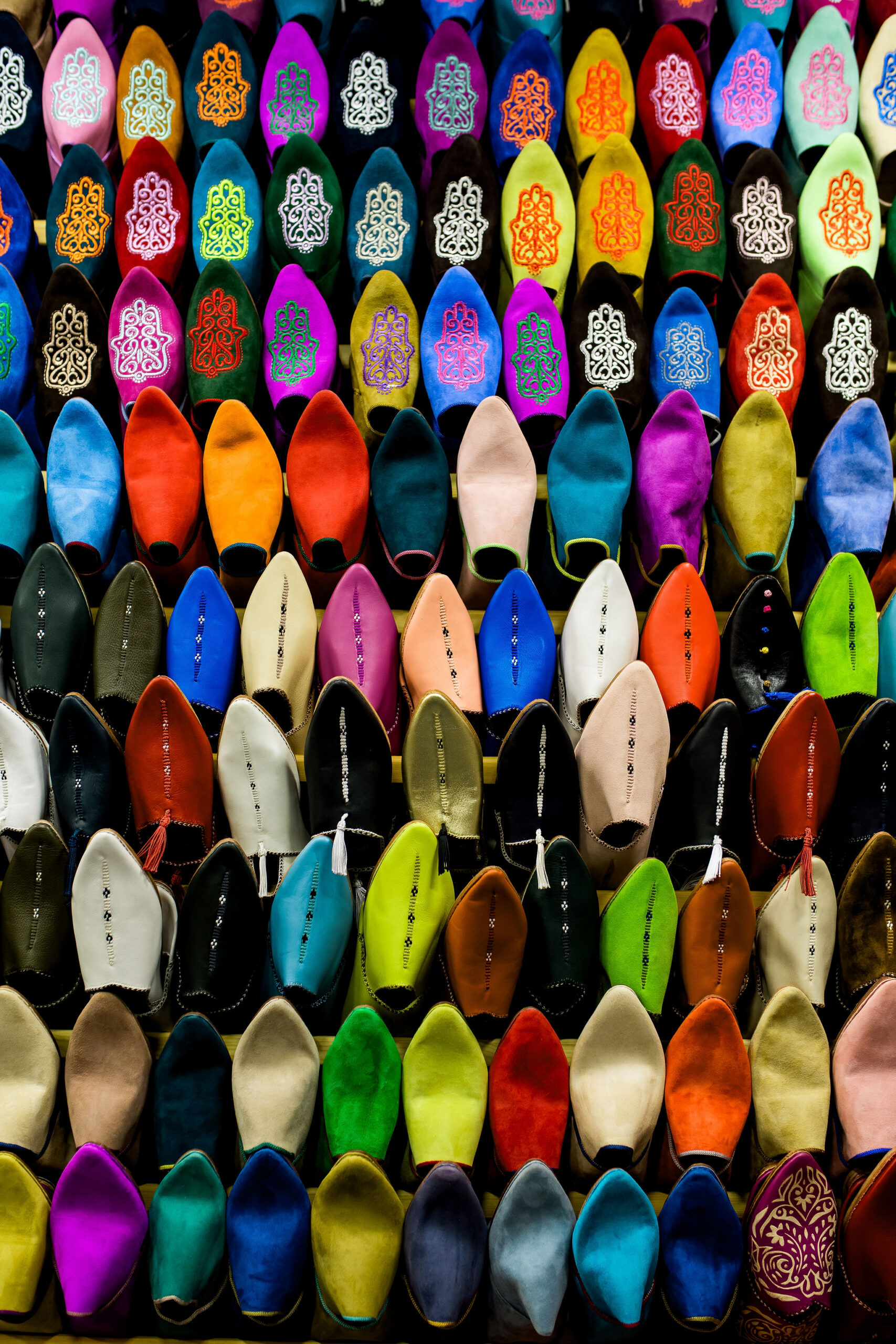 Colorful handmade shoes