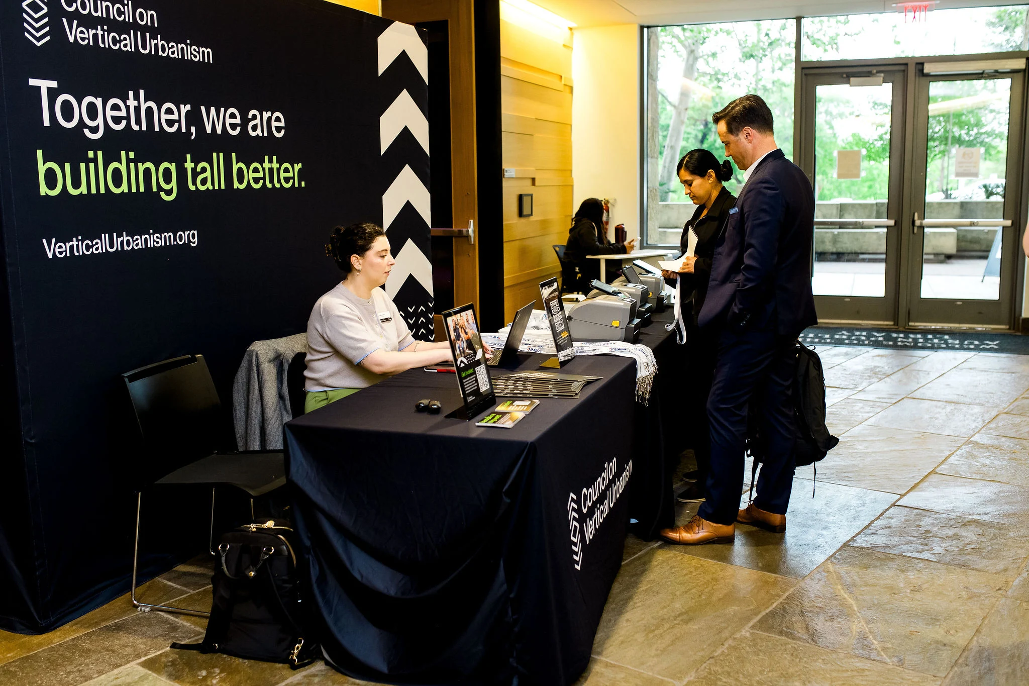 Entry area of the Austin Public Library Special Events Center